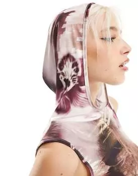 Худи-жилет с принтом COLLUSION