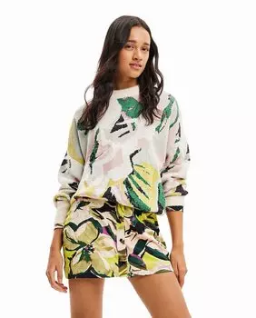 Художественный свитер оверсайз Desigual, мультиколор