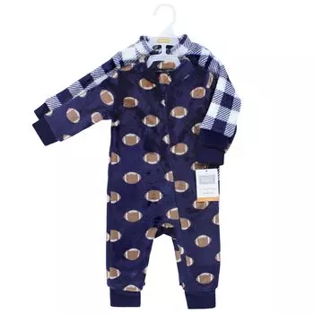 Hudson Baby Infant Boy Плюшевые комбинезоны, Футбол Hudson Baby