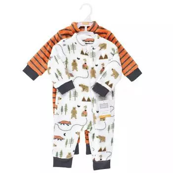 Hudson Baby Infant Boy Плюшевые комбинезоны, Кемпинг Hudson Baby