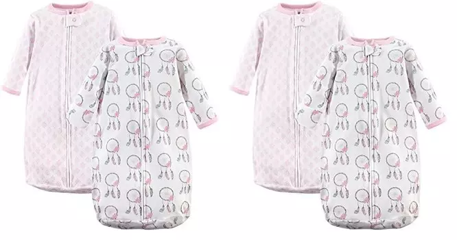 Hudson Baby, унисекс, детский хлопковый спальный мешок с длинными рукавами, мешок, одеяло, ловец снов, 0–3 месяца (2 шт. в упаковке), Dream Catcher