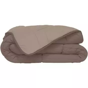 HUDSON Легкое пуховое одеяло из микрофибры 200 г/м 140 x 200 см Серо-коричневый и лен Poyet Motte
