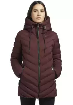 Худжо стеганая куртка "ЧИН МАТТ", с капюшоном Khujo, цвет Raisin Wine