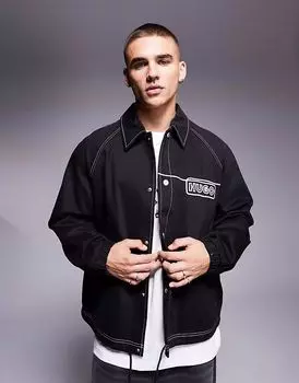 HUGO Blue - Bujo - Куртка черного цвета с воротником