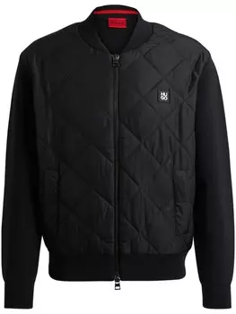 HUGO бомбер с логотипом, черный