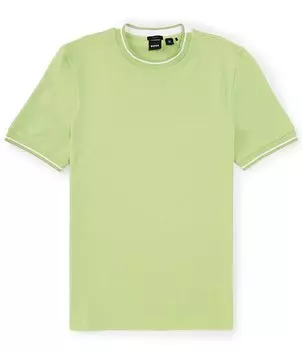 Hugo Boss BOSS Slim Fit Футболка с короткими рукавами Tessler, зеленый