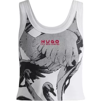 HUGO BOSS Майка женская x Les Benjamins FW24 белая
