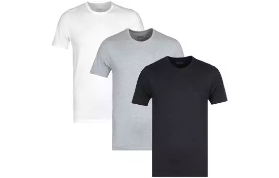 HUGO BOSS Мужская футболка, Набор из 3 шт. (черный/белый/серый)