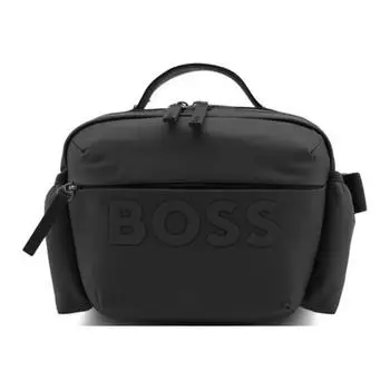 HUGO BOSS Мужская поясная сумка из полиэстера, черная