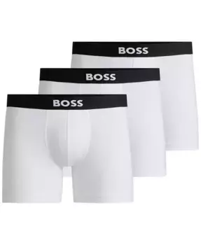 Hugo Boss Мужские боксеры с логотипом, 3 шт, белый