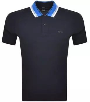 Hugo Boss Phillipson Slim Fit Хлопковая рубашка-поло пике 118 404-Темно-синий, синий