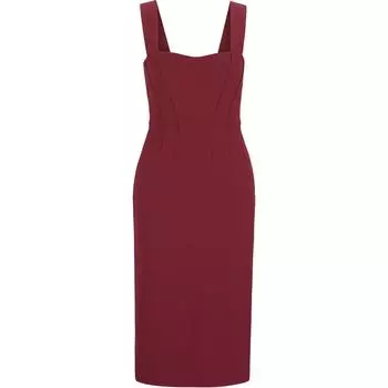 HUGO BOSS Платье без рукавов женское темно-красное