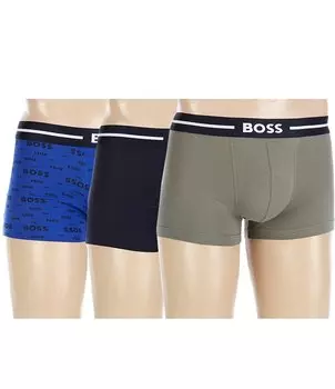 Hugo Boss Трусы-боксеры с однотонным узором/принтом (3 шт.), синий