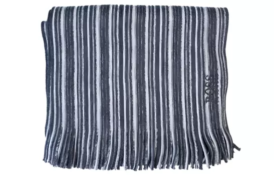 HUGO BOSS Вязаный шарф унисекс темно-серый