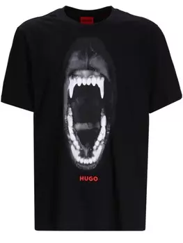 HUGO футболка Эгино, черный