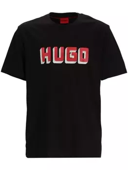 HUGO футболка с логотипом, черный