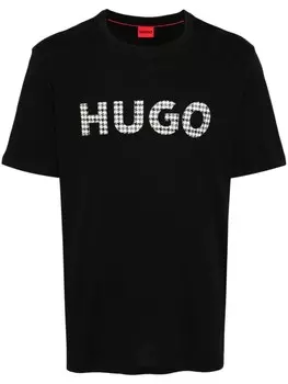 HUGO футболка с логотипом, черный