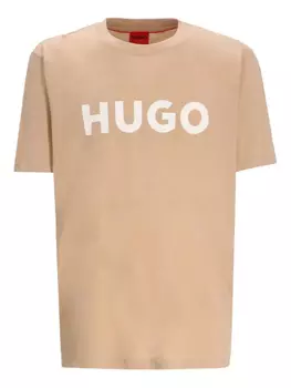HUGO футболка с логотипом, нейтральный