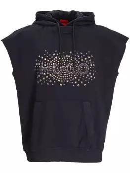 HUGO худи с логотипом, черный