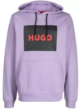 HUGO худи с логотипом, фиолетовый