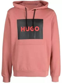 HUGO худи с логотипом, красный