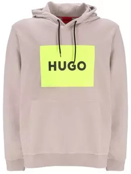 HUGO худи с логотипом, нейтральный цвет