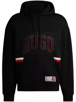 HUGO худи со вставками, черный