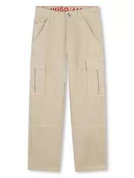 HUGO KIDS брюки карго, нейтральный цвет