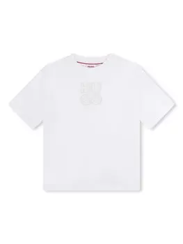 HUGO KIDS футболка с логотипом, белый