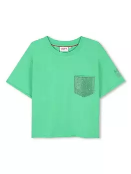 HUGO KIDS футболка с логотипом, зеленый