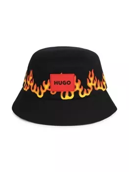 HUGO KIDS панама с принтом, черный