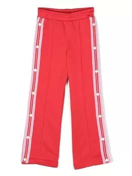 HUGO KIDS полосатые спортивные брюки с кулиской, красный