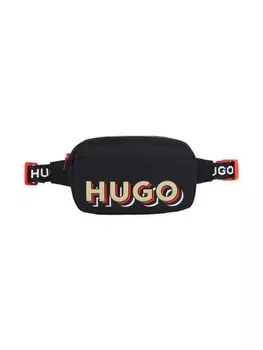 HUGO KIDS поясная сумка с логотипом, черный