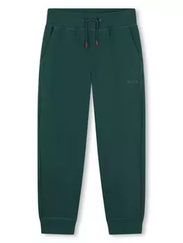 HUGO KIDS спортивные брюки с логотипом, зеленый