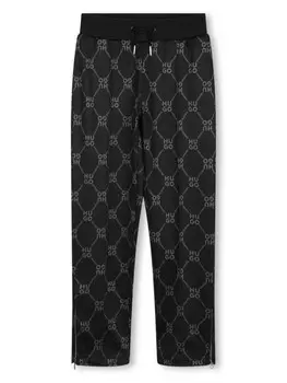 HUGO KIDS спортивные брюки с монограммой, черный