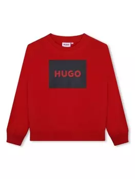 HUGO KIDS толстовка с логотипом, красный