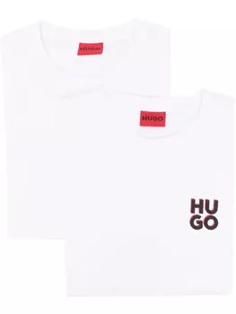 HUGO комплект из двух футболок с логотипом, белый