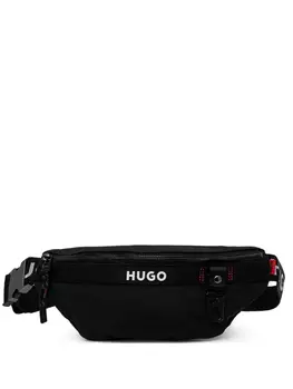 HUGO поясная сумка с логотипом, черный