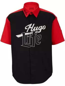 HUGO рубашка с принтом Hugo Life, черный