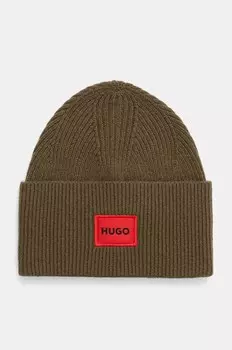 HUGO шерстяная шапка, зеленый