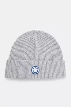 Hugo Синяя шерстяная шапка Hugo Blue, серый