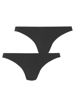 HUGO Стринги для нижнего белья "TRIPLET THONG C.CUT" (упаковка), с фирменной этикеткой Hugo Underwear, черный