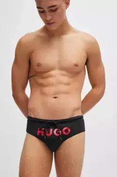 HUGO Underwear Плавки "LAGUNA" с большой контрастной надписью логотипа HUGO, черный