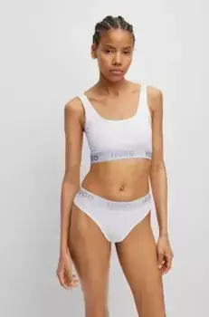 HUGO Underwear Трусики "THONG SPORTY LOGO" с эластичным поясом, белый
