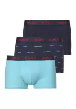 HUGO Underwear Трусы "TRUNK TRIPLET DESIGN" (в упаковке 3, 3 шт.), с эластичным поясом, бирюзовый