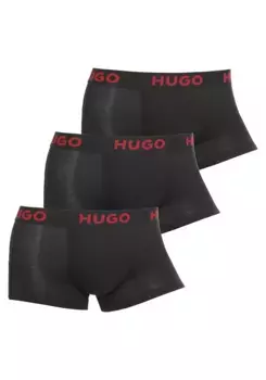 HUGO Underwear Трусы "TRUNK TRIPLET NEBULA" (3 шт., в упаковке 3 шт.), с эластичным поясом с логотипом, черный