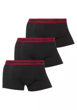 HUGO Underwear Трусы "TRUNK TRIPLET PLANET" (в упаковке 3 шт., 3 шт.), с прикрепленным поясом, черный