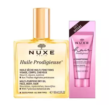 Huile Prodigieuse+Hair Prodigieux Шампунь для придания блеска Sublime Shine Pack Regalo Nuxe, 1 UD