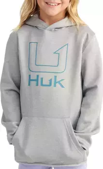 HUK худи с рисунком Coldfront+ для мальчиков, цвет Harbor Mist Heather
