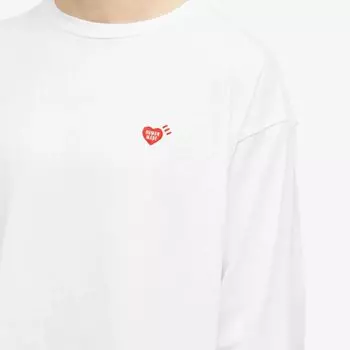 Human Made Футболка с длинным рукавом в форме сердца, белый